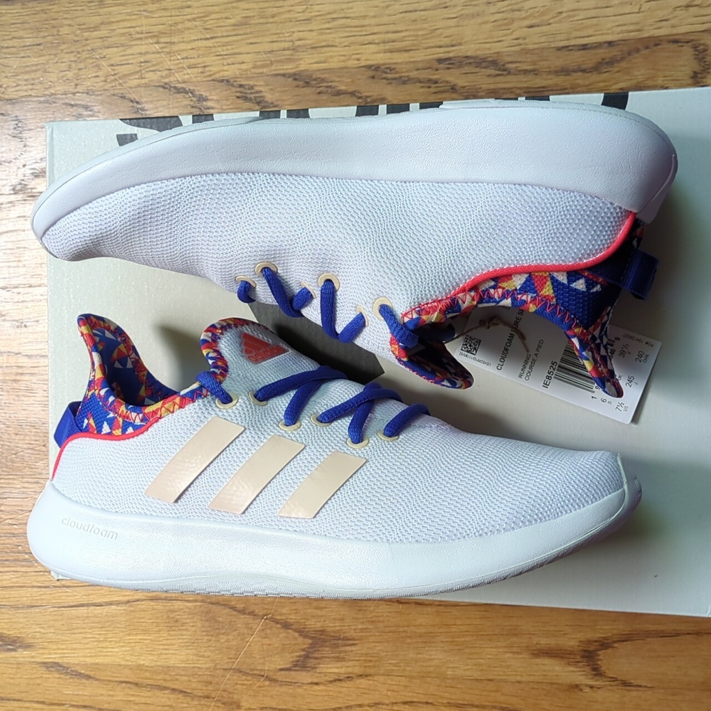 NIB FARM Rio Cloudfoam Pure SPW Shoe Adidas Collab Women's 7.5 Abstract Print - Picture 6 of 16